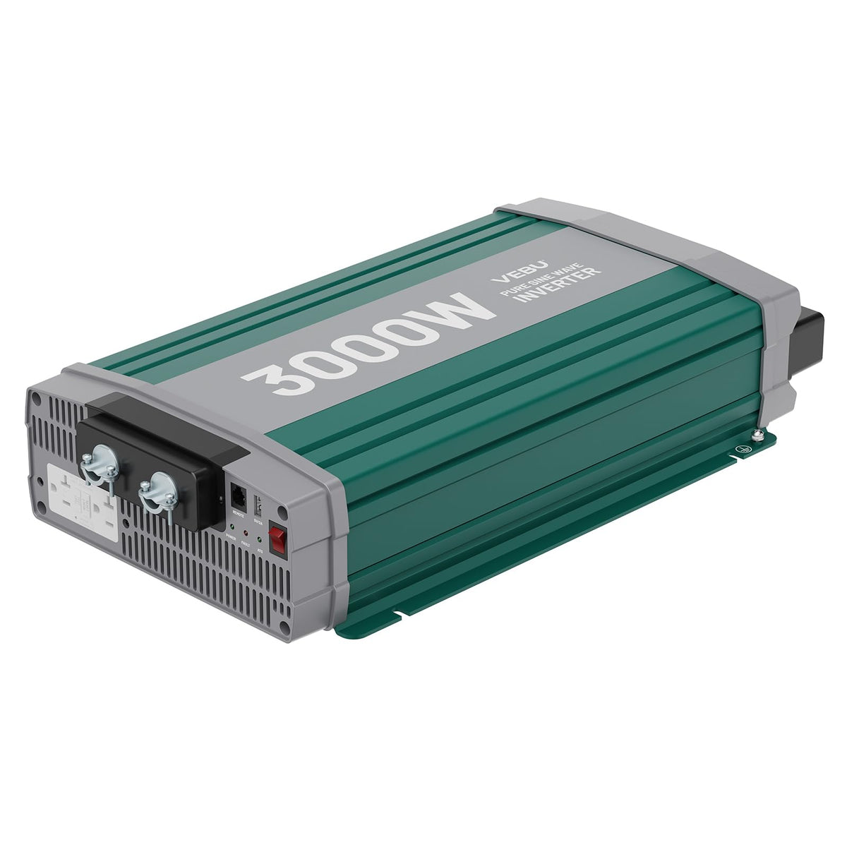 VEBU 3000W Pure Sine Wave Inverter with ATS Mode, 12V DC to AC 120V Converter for Off-Grid System, RV, Truck, Camping, Peak 6000W