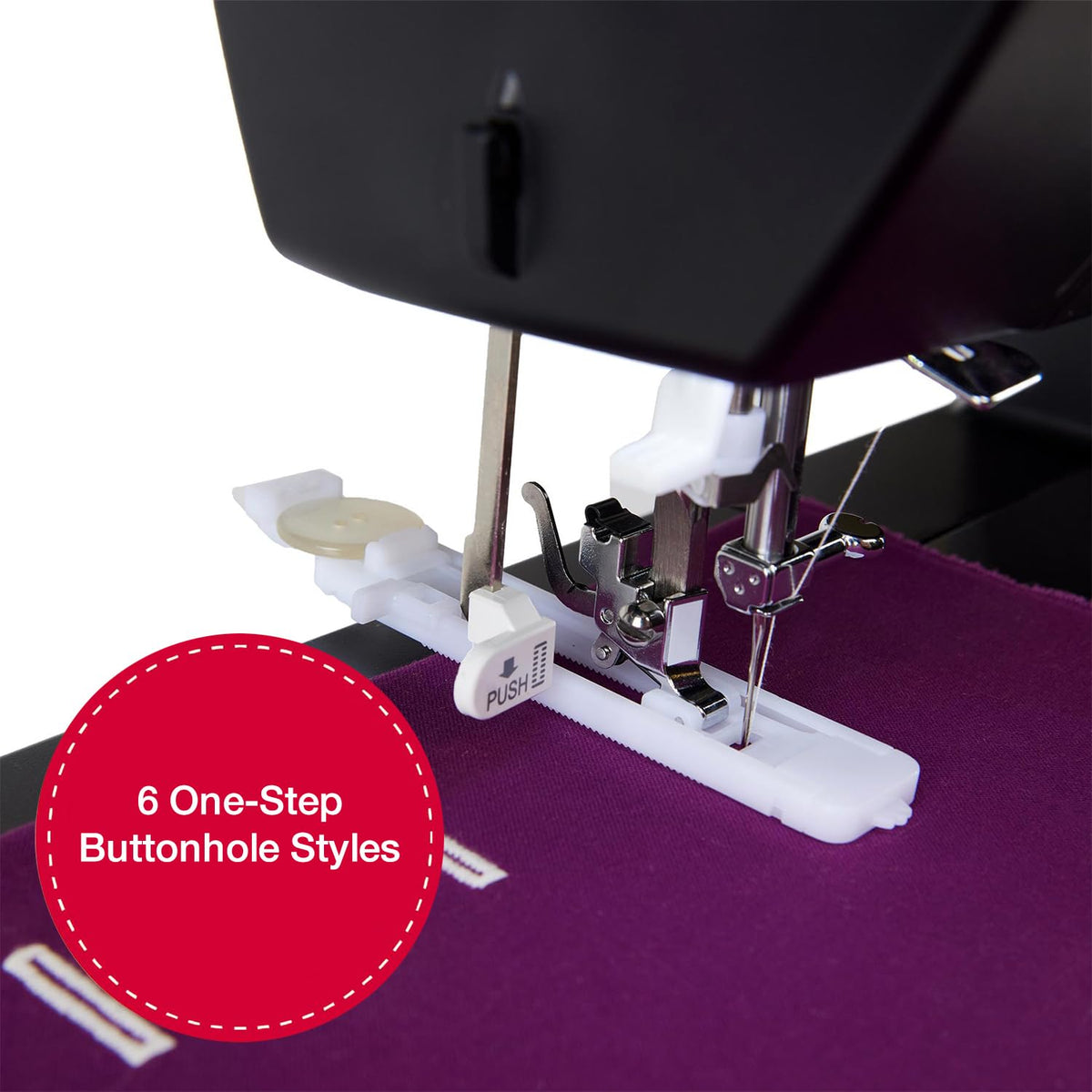 SINGER Heavy Duty 6600C Sterling Sewing Computerized Machine + Accessory | 100 Built-In Stitches Deliver 215 Stitch Applications| 60% More Power, 1100 Stitches/Min| Metal Frame, 6 One-Step Buttonhole