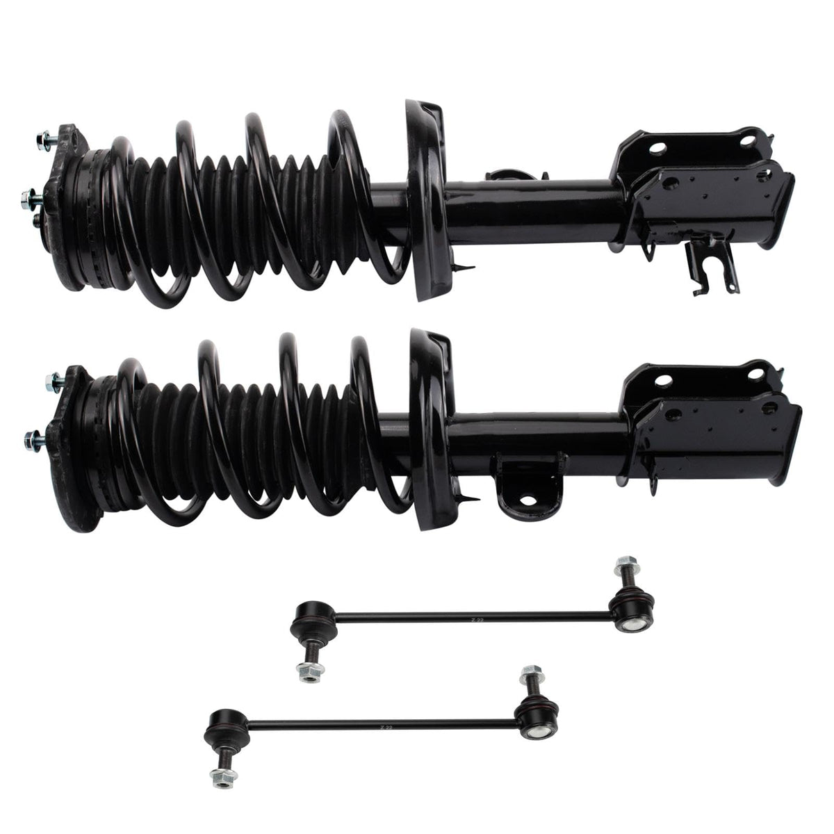 TRQ Front Suspension Kit Strut Spring Assemblies Sway Bar Links Compatible with 2015-2022 Ram ProMaster City
