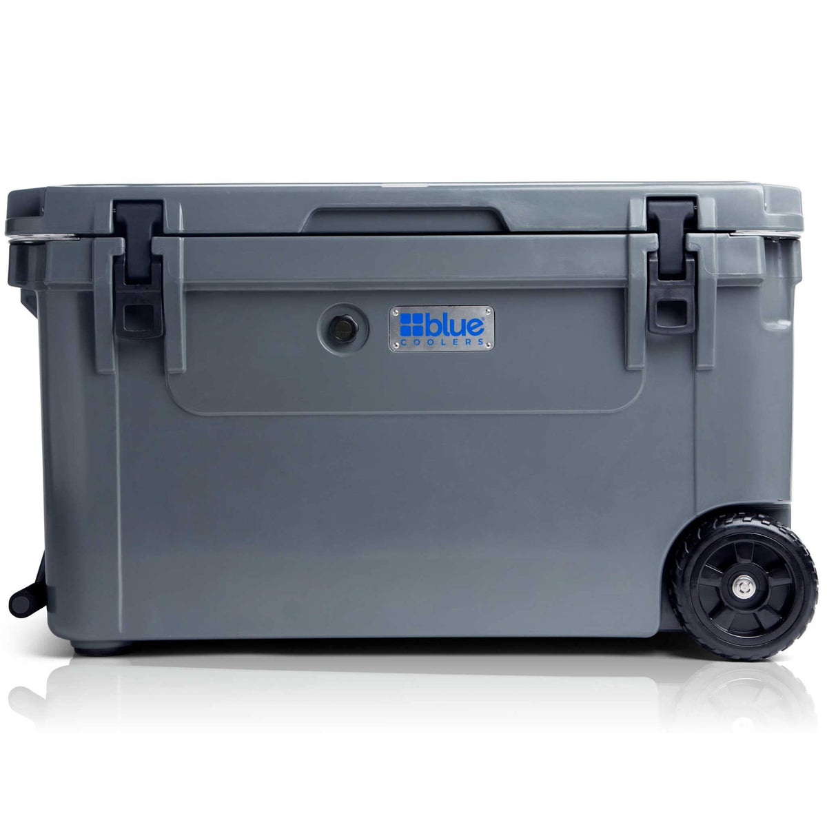 Blue Coolers Ark Series with Wheels 110 Quart, Roto-Molded Ice Cooler | Large Ice Chest Holds Ice up to 10 Days | (Gray)