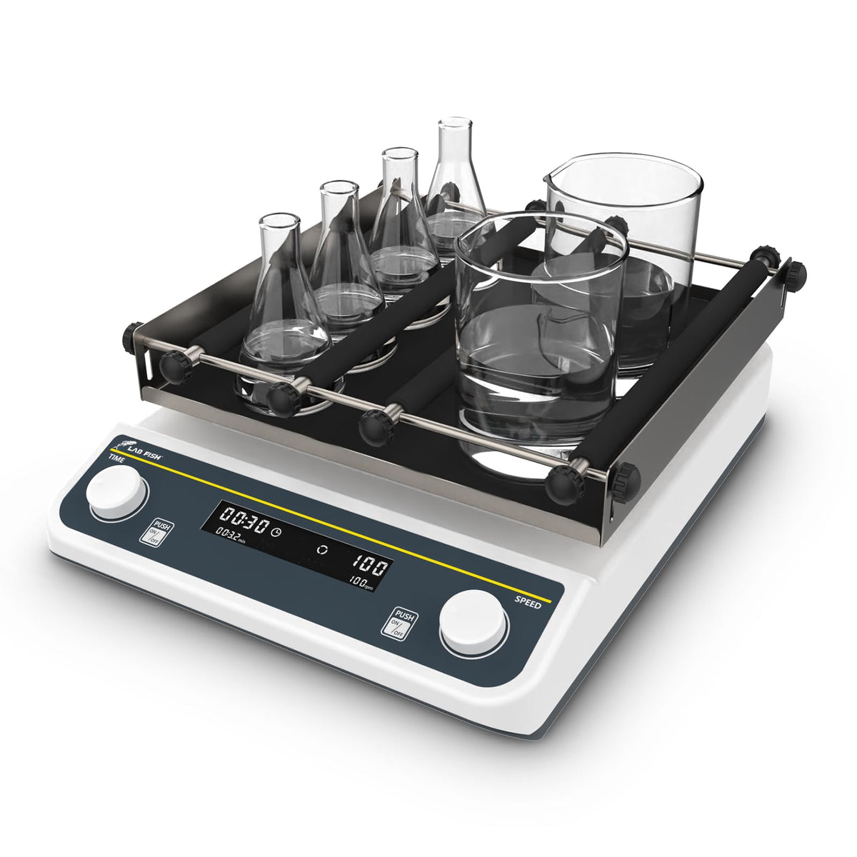 LAB FISH Digital Orbital Shaker Table Adjustable Speed 40-200RPM,Workplate 12.6"x12.6" Capacity 5 KGS,Laboratory Orbital Rotator Shaker