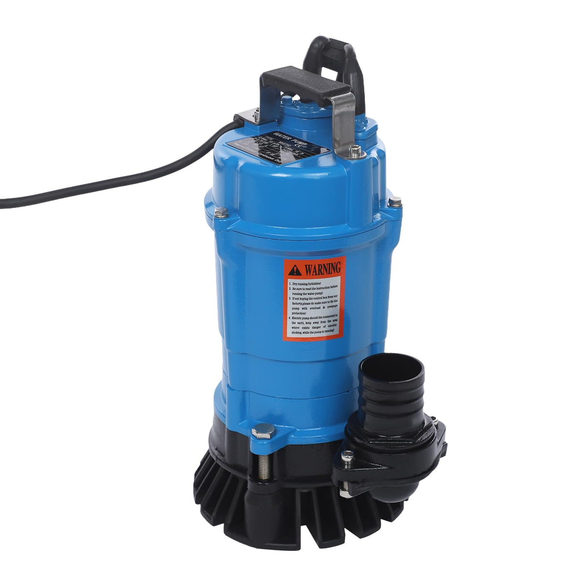 banborba 1 HP Submersible Trash Pump, 110V Submersible Sump Pump, Sewage Pump with 59 ft Max Lift, Drain Dirty Clean Water for Pools, Garden, Pond, Basement, Flooded Area - Blue