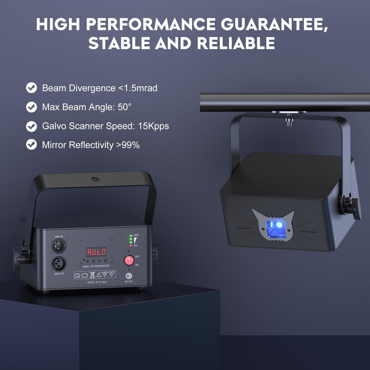 Animation DJ Laser Light,3D Animation Laser Machine with Bluetooth APP,RGB Party Laser Light Show, Built-in 5200mAh Battery for Wedding Party Disco Lights Bar Club Stage DJ Lighting