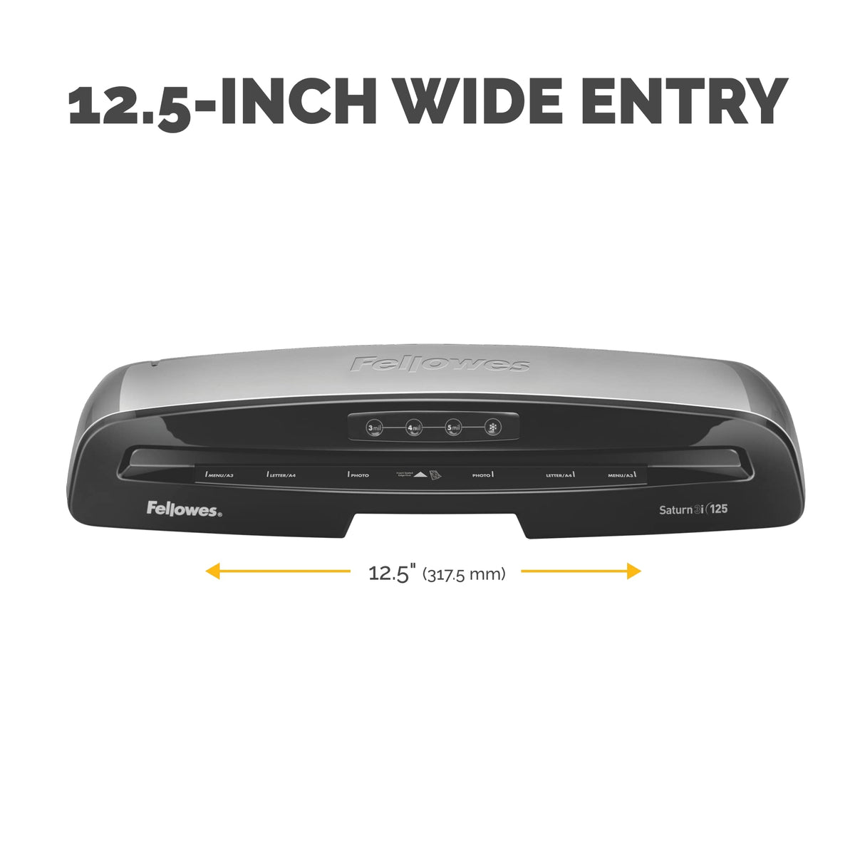Fellowes Saturn3i 12.5 Inch Laminator + 100 Pack 3mil, Letter Size Thermal Laminating Pouches