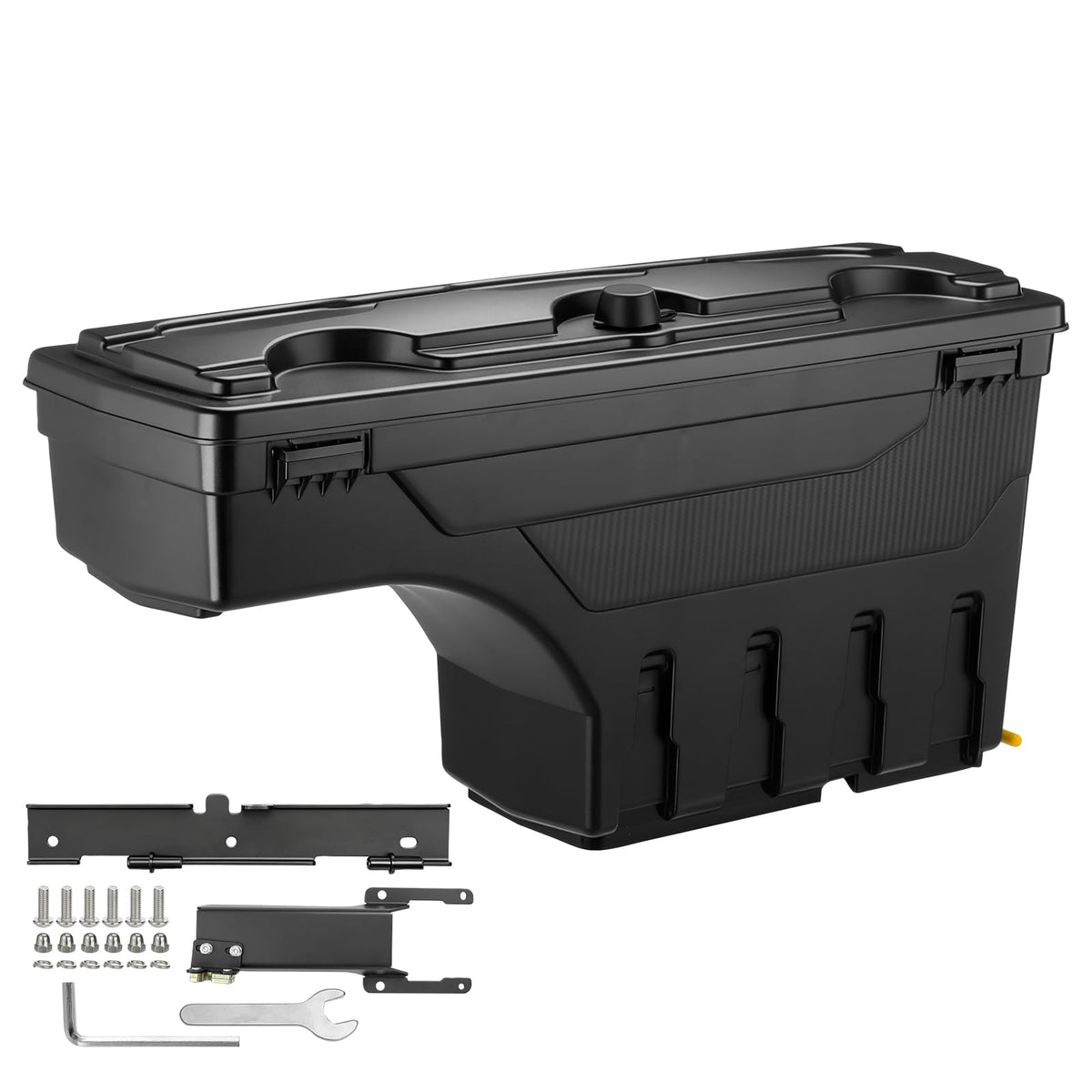 GEARLAST Truck Bed Storage Box With Password Lock Fit for Ford F-150 2015-2025, Passenger Side,30L, Black