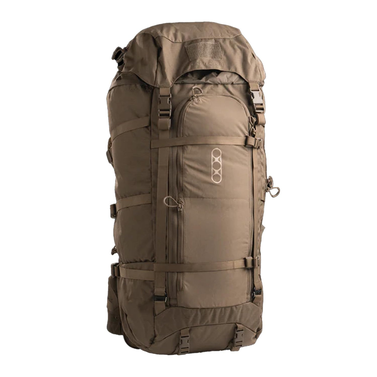 Eberlestock Brooks 7000 Pack – EMOD Attachment Bag for Extended Backcountry Hunts – 7,000 Cubic Inches of Storage – Expedition-Class Roll-Top Backpack with Lid – Compatible with Modframe – Dry Earth