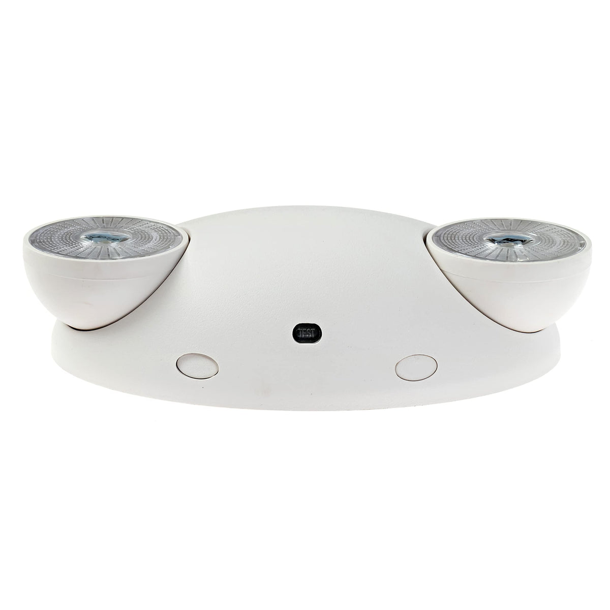 Ciata Lighting Round Head Emergency Wall Light with Battery Back-up, 120-277V, Two Head Adjustable Emergency Lighting Commercial, for Home in White Finish - 6 Pack