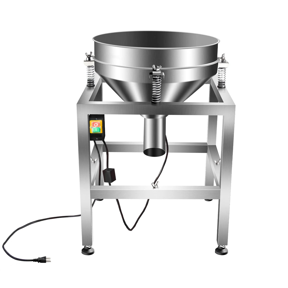 Automatic Powder Sifter Automatic Sieve Shaker Industrial Vibrating Sieve Machine Automatic Sifter Shaker Machine 19.6in 40&100Mesh Sieve Screen Optional (110V)