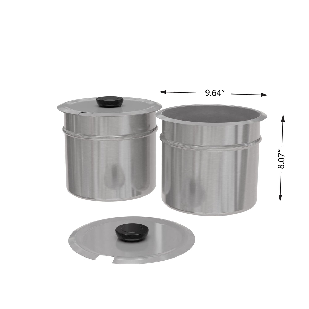 KoolMore Commercial Bain Marie Countertop Food Warmer, Soup Station, and Buffet Table Server with Two Serving Pots and Tap, Stainless-Steel Steamer with Auto Shut Off (CFW-4T), Silver