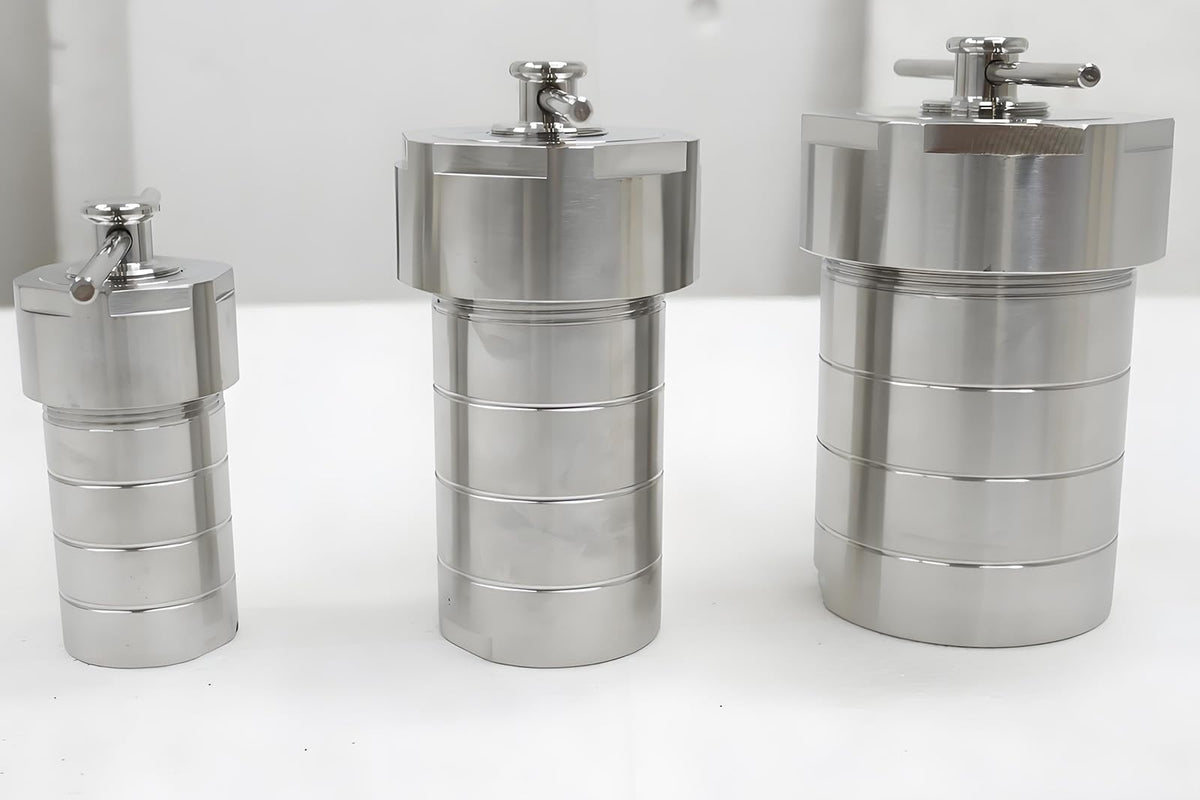 PreAsion 100ml PTFE Autoclave Hydrothermal Synthesis Reactor 220℃,3Mpa,304 Stainless Steel, Heating Cooling Rate:5 ℃/min