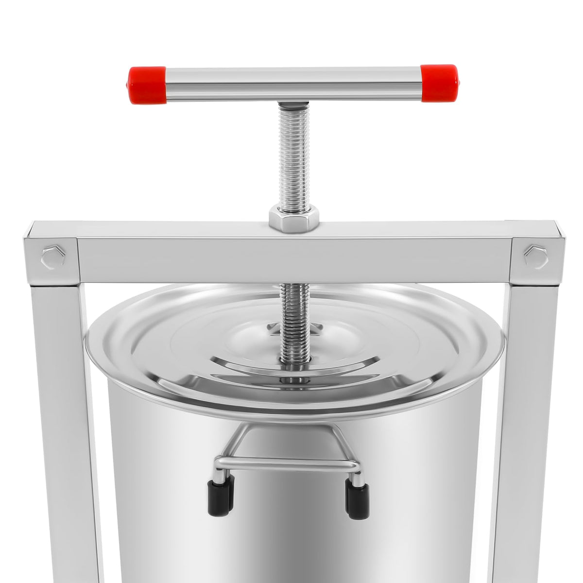10L/2.6Gal Fruit Wine Press, DIY Large Manual Juice Press Maker Beeswax Extractor with T-Handle, Stainless Steel Cider, Grape, Apple Press Machine for Wine and Juice Making