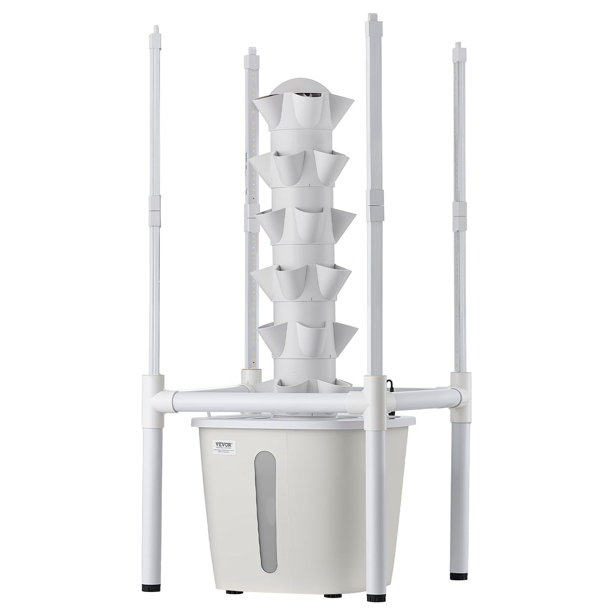 VEVOR Hydroponic Tower, 30 Pods 6 Tiers Hydroponics Growing System Kit with LED Grow Light & App Control, Vertical Home Garden with 20L Water Tank & Pump, Planter for Indoor Herbs, Fruits, Vegetables