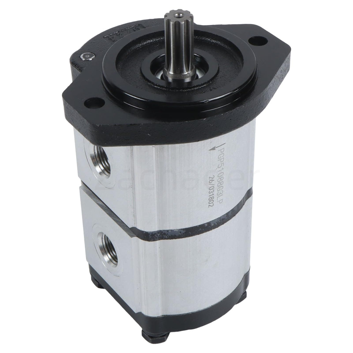 Zachager PGP51088G3LP Hydraulic Double Gear Pump Fast Response & Durable Hydraulic Gear Pump Direct Replacement for Suitable for AGT Skid Steer Loader KTT23 Series