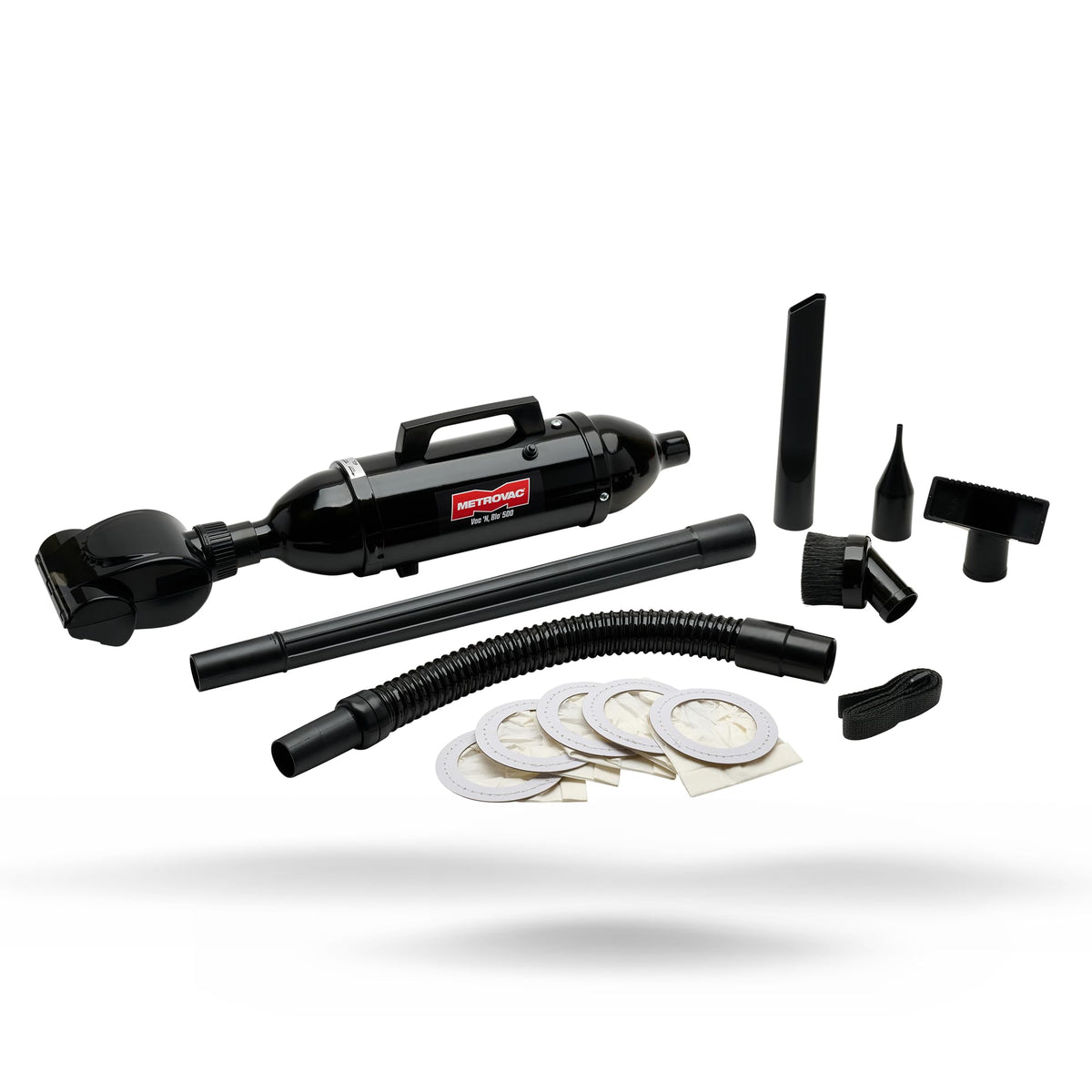 METROVAC VM12500T Vac N' Blo 500W Hand Vacuum & Blower, 120V, Powerful, Lightweight, All-Steel Construction, Dry Pickup, 60" Water Lift, Black Finish