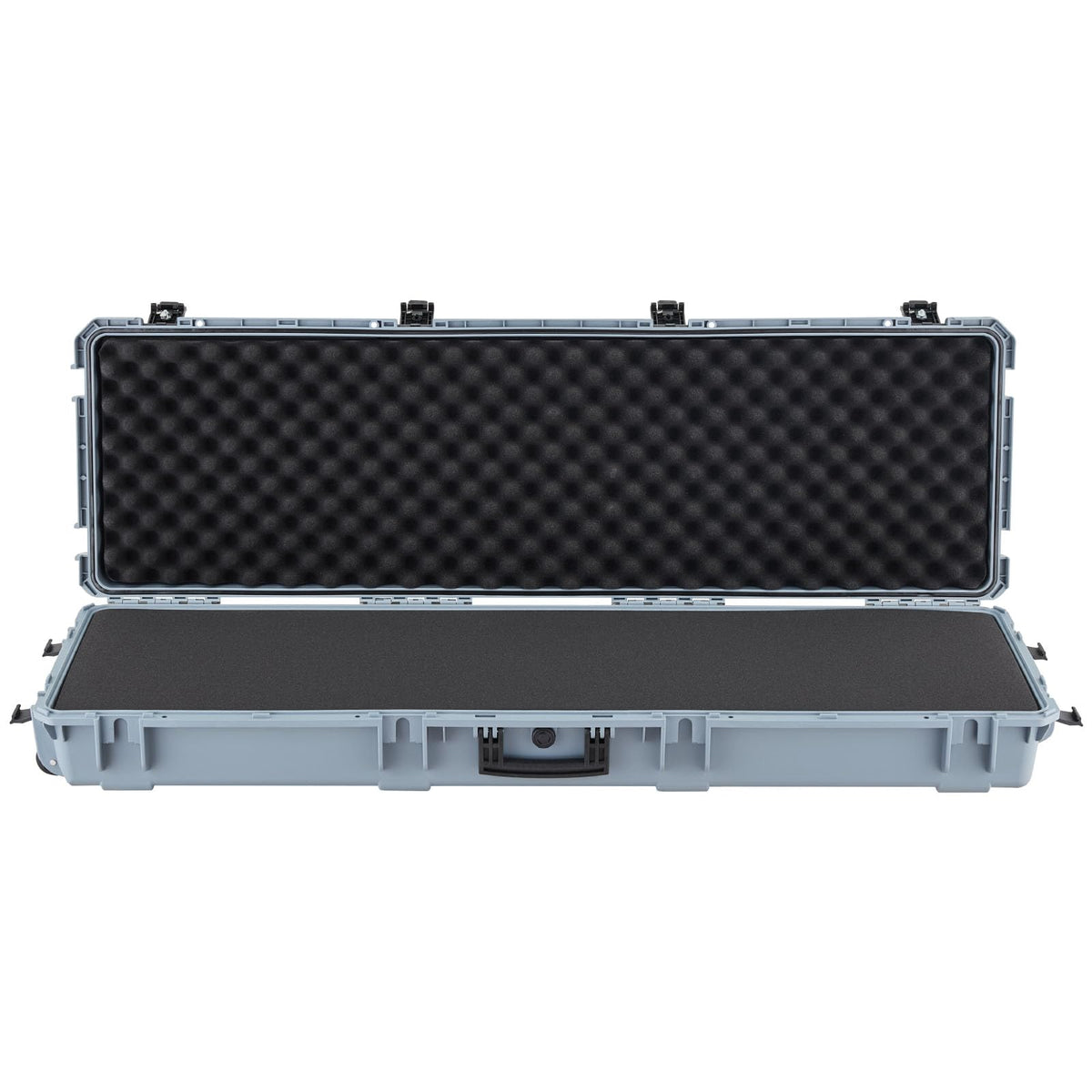 VEVOR Rifle Case, Hard Rifle Case with 4 Layers Fully-protective Foams, 52 inch Lockable Long Storage Case with Wheels, IP67 Waterproof & Dustproof, Grey