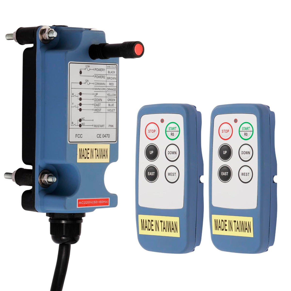 SAGA-L6 Mini Wireless Crane Remote Control 2 Transmitters 12-24V Receiver