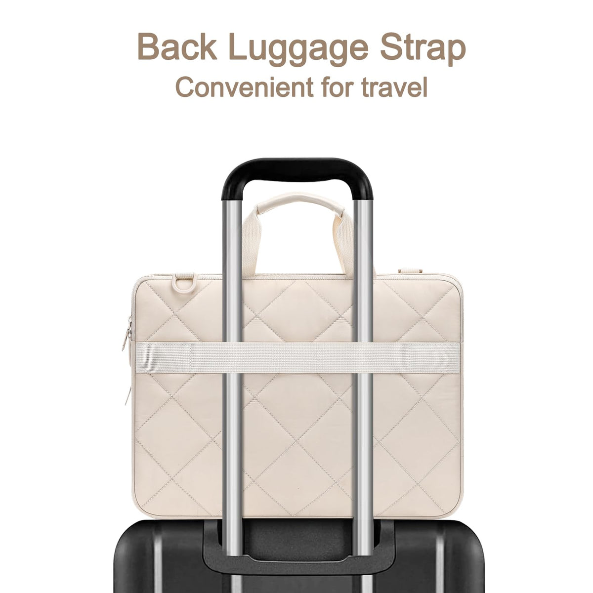 MOSISO 360 Protective Laptop Shoulder Bag, 15-15.6 inch Double Layer Fluffy Padded Laptop Bag with Anti-theft Zipper Compatible with MacBook Pro 16/Air 15, HP Dell Lenovo Asus Notebook, Sand