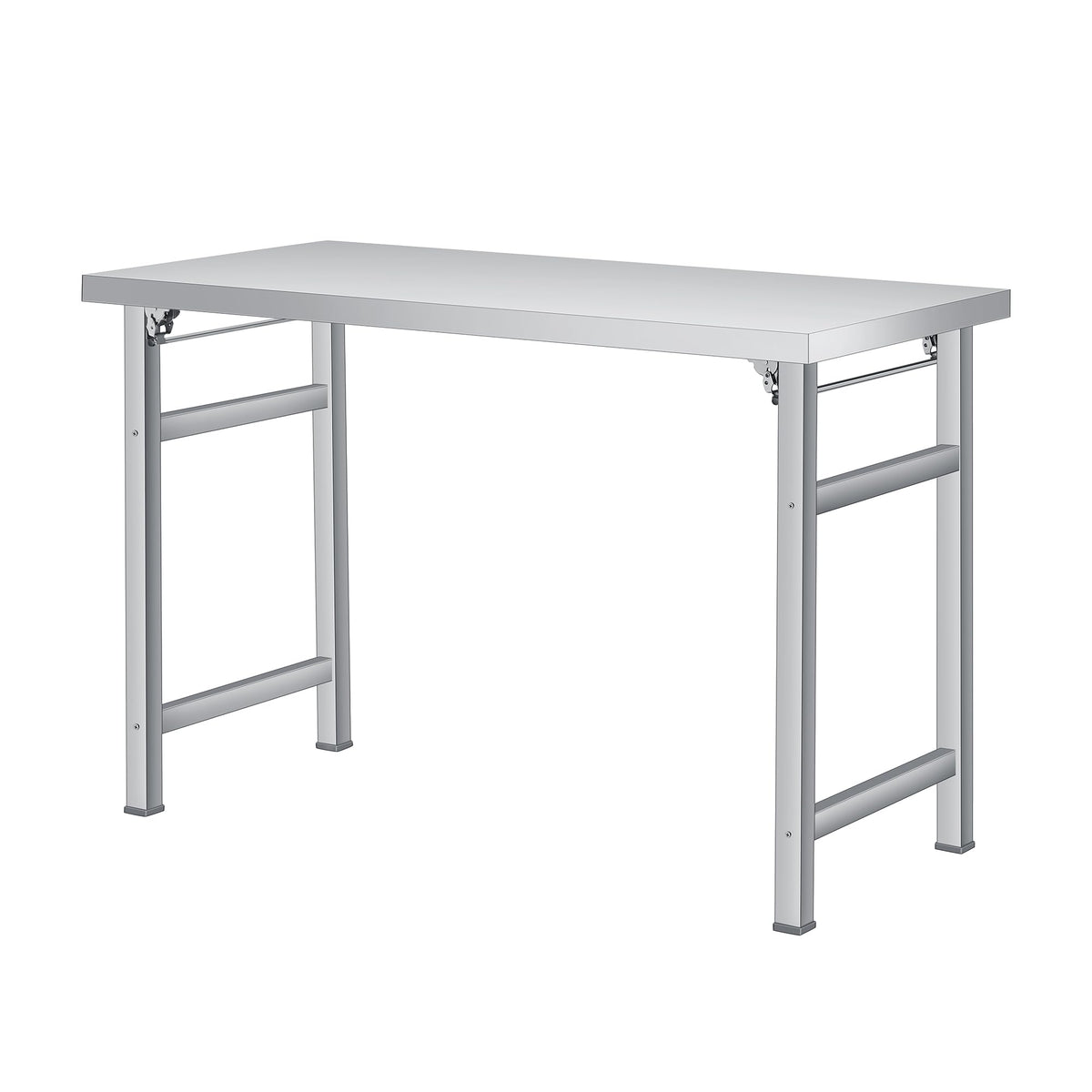 GAOMON 48" Folding Stainless Steel Table, 520 LBS Single Tier Commercial Worktable Workstation for Prep & Work, NSF Stainless Steel Kitchen Island for Home Kitchen Restaurant Garage Warehouse