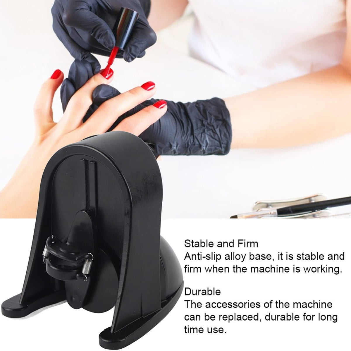 Nail Polish Shaker, 100-240V Professional Nail Polish Shaker Gel Liquid Bottle Automatic Stop Shaking Machine, Adjustable Spring for All Kinds of Nail Polish Bottle