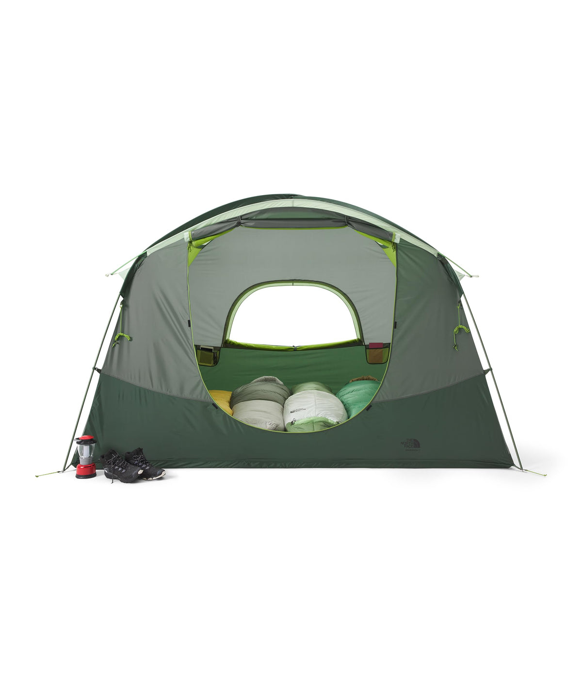 THE NORTH FACE Sequoia 6 Tent - Six-Person Waterproof Camping Tent, Spacious & Easy to Set Up, 2 Zipper Doors, Agave Green/Granny Smith, One Size
