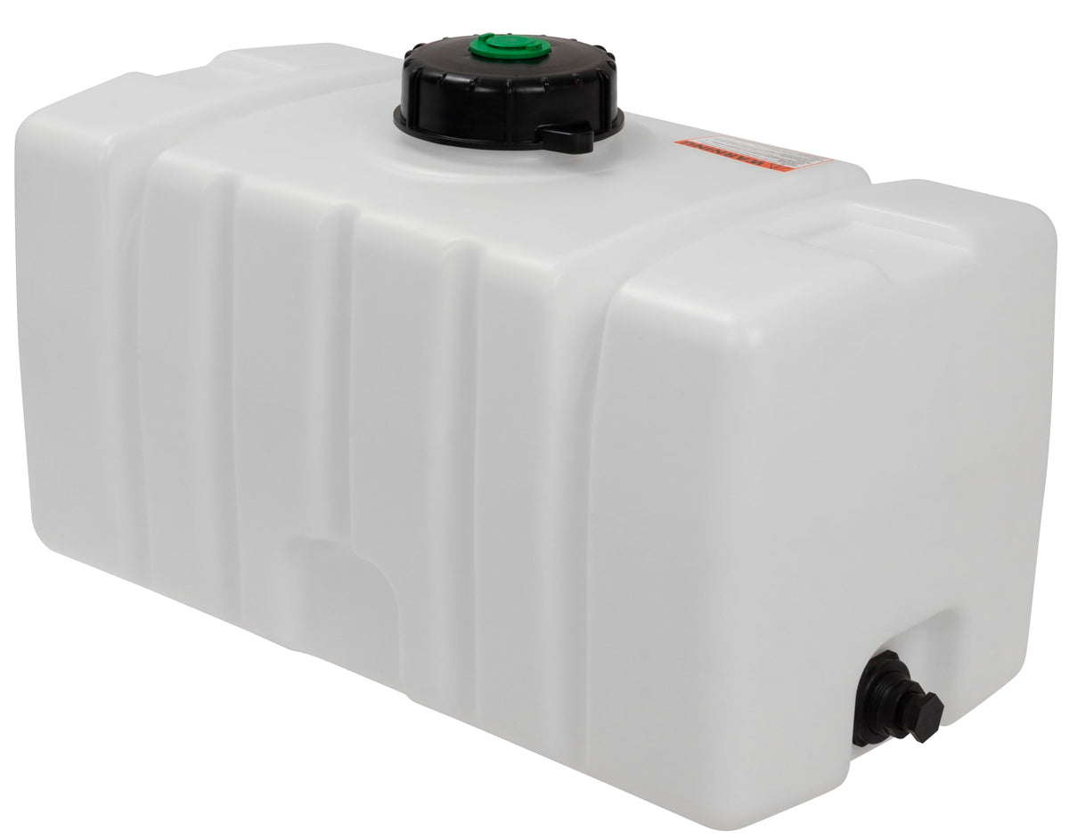 Elkhart Plastics 50 Gallon Water Storage Tank and Sprayer Tank, Square Plastic Reservoir for Water and Non-Flammable Liquids, 38.00" L x 18.85" W x 22.55" (107049A03)