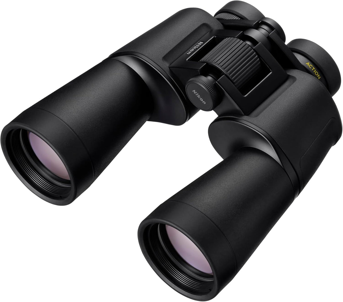 Nikon Action 12x50 Binocular | Multilayer-Coated Nikon Optics, high-Power 12x Magnification, Bright 50mm Objective Lenses, Turn-and-Slide Adjustable eyecups and Tripod-Ready Porro-Prism Design