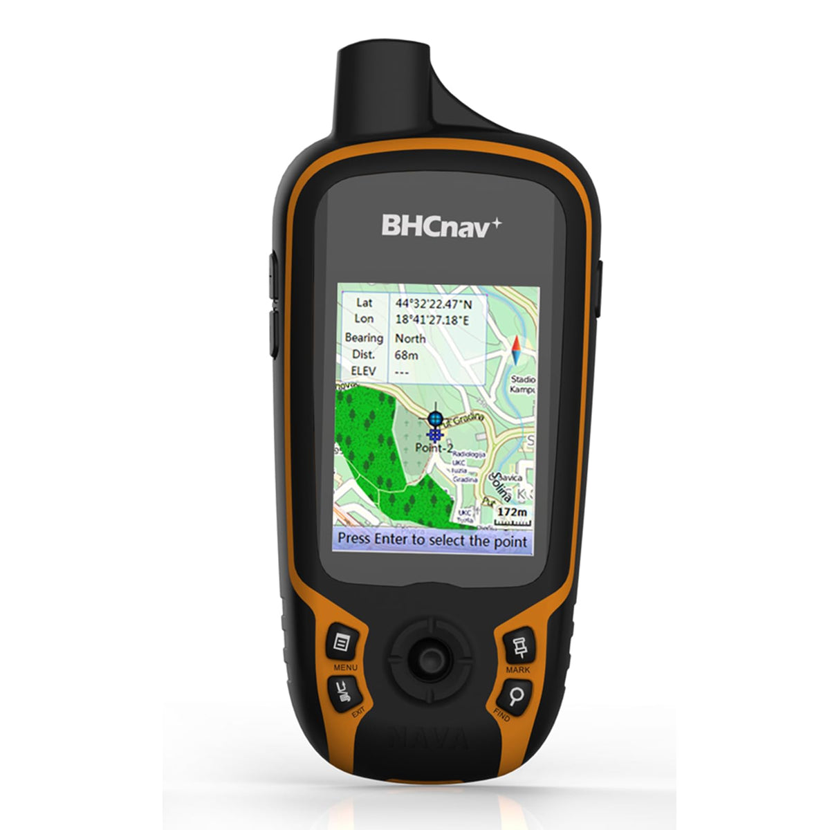 BHCnav NAVA F30 Handheld GPS Navigation Device, Colorful Map Display, Land Accuracy Surveying Equipment for Outdoor Hiking Hunting Traveling Adventures