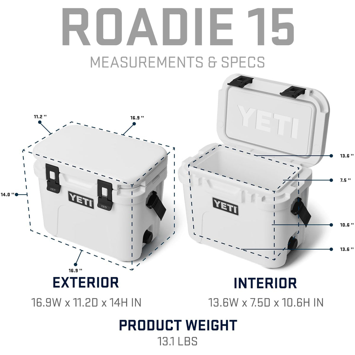 YETI Roadie 15 Hard Cooler with DoubleDuty Shoulder Strap, Charcoal