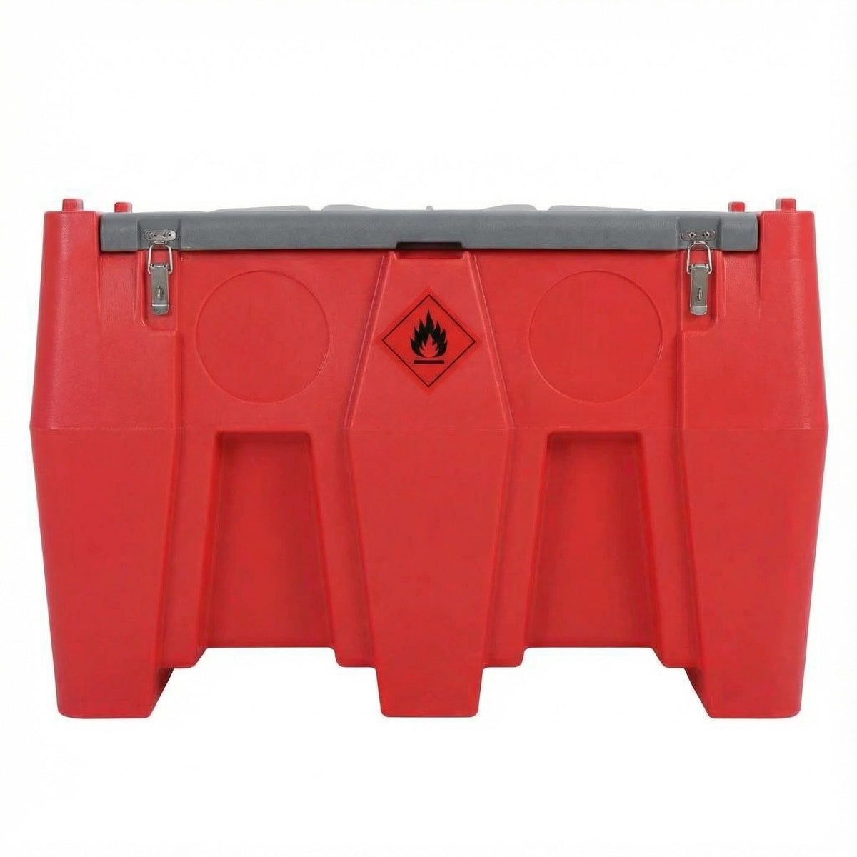 128 Gallon Portable Fuel Tank for Diesel and Gasoline, 12v 10 GPM Pump with Auto Shut-Off Nozzle, 13 Ft Hose and Swivel Connector, Heavy-Duty Transfer Tank for Truck, Tractor, Boat and Equipment