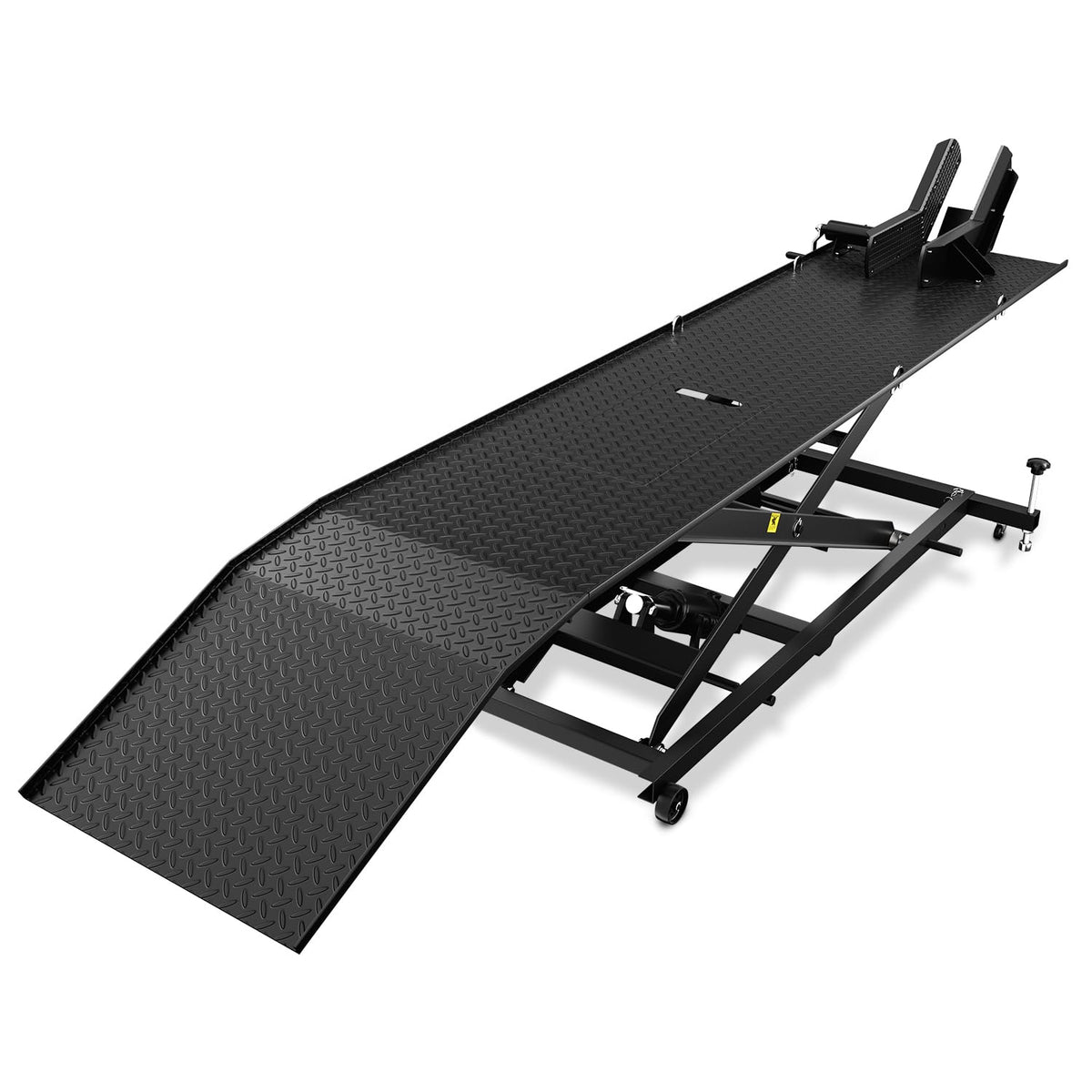 DNA Motoring Motorcycle Lift Table 1000lbs Capacity Motorcycle Support Stand L 86.2in x W 22in Motorcycle Lift Jack Lifting Range 7.2-30.3in Black TOOLS-00780