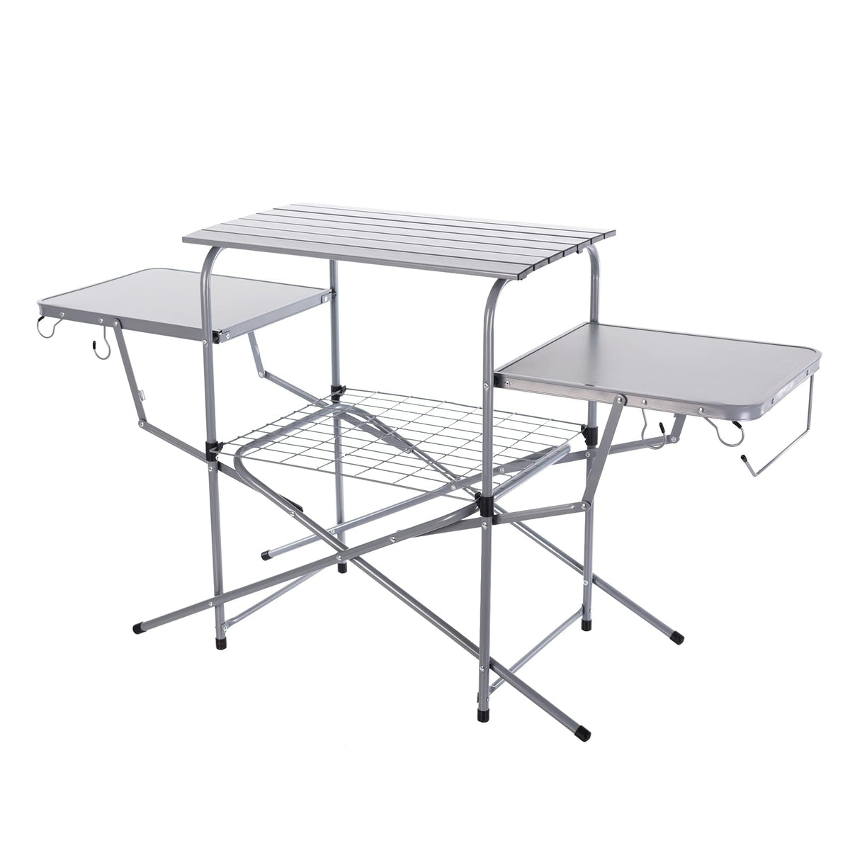 ASMOKE Foldable Grilling Table – Premium & Lightweight Aluminum Cooking Table for Camping, Outdoor BBQ Party and RV Touring - 88lbs Capacity, Comes with Carrying Bag