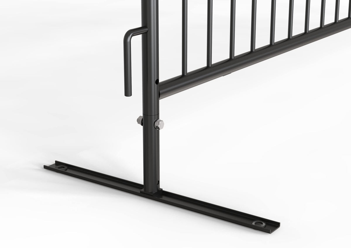 Angry Bull Barricades Barricade in a Box - Heavy Duty Interlocking Steel Barricade, 8.5 Ft. (Hot Dipped Galvanized, Flat Feet)