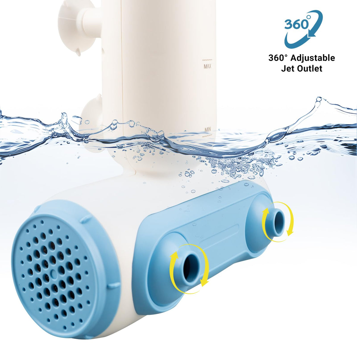 Portable Jet Spa for Bathtub - Electric Bath Jets for Tub with Dual Hydro Massage Nozzles & Soothing Bubbles, Adjustable Whirlpool Effect for Relaxing Home Spa Experience Freestanding (blue and white)
