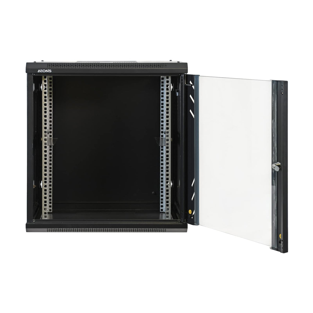 12U Professional Wall Mount Network Server Cabinet Enclosure 19-Inch Server Network Rack Low-Profile Black