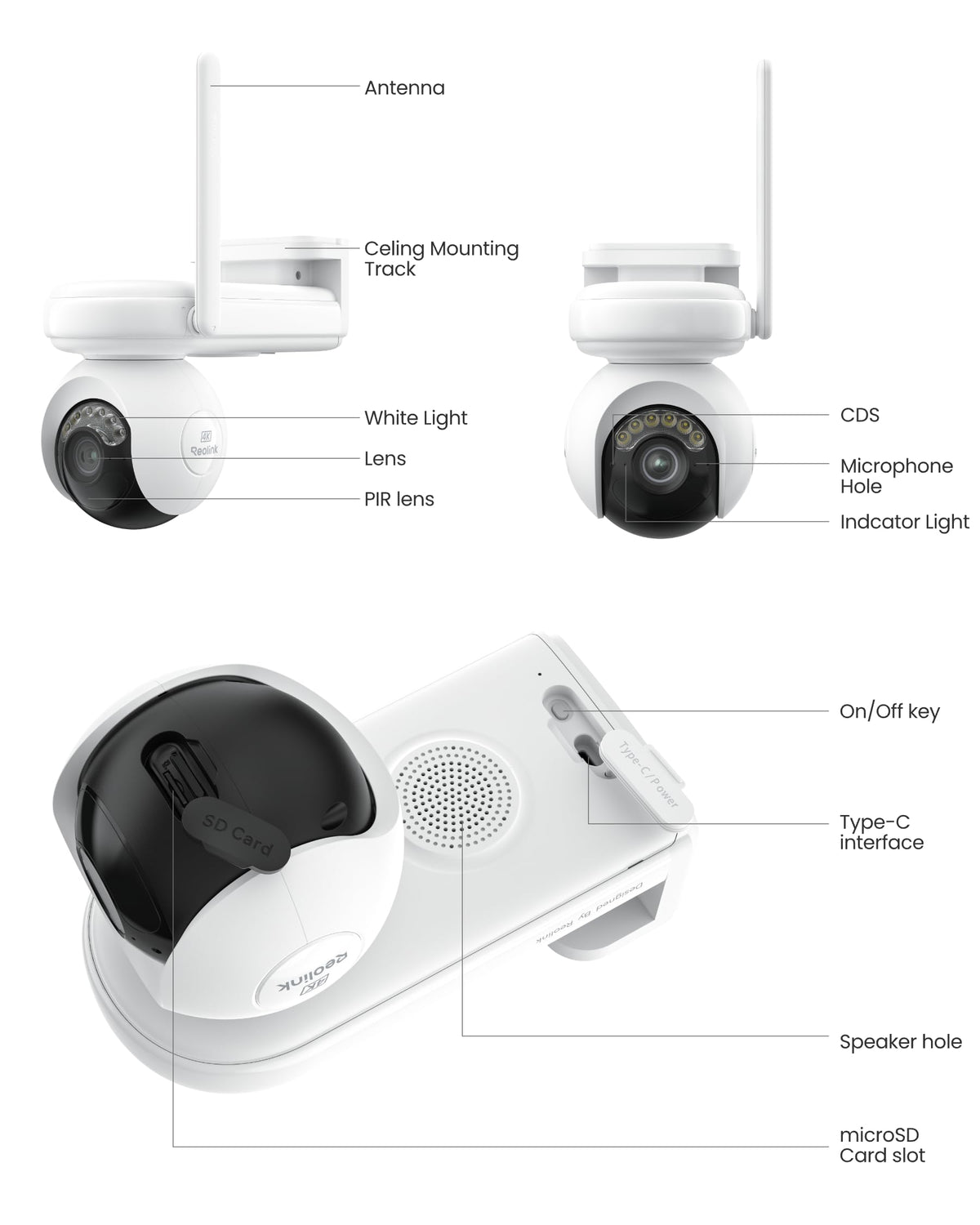 REOLINK Altas PT Ultra - 4K Security Camera Outdoor, 500 Days Battery Life, ColorX Night Vision Solar Camera Outdoor Wireless, 360° Pan Tilt Auto Tracking, Dual-Band Wi-Fi 6, Smart Detection