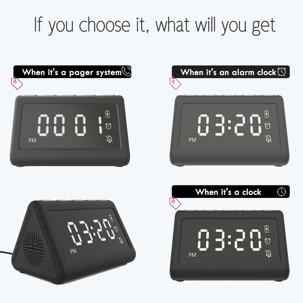 CallToU Wireless Calling System Caregiver Pager Call Button System with 10 Waterproof Call Buttons and 1 Number Receiver for Clinic Nurses Station Restaurant Nursing Home