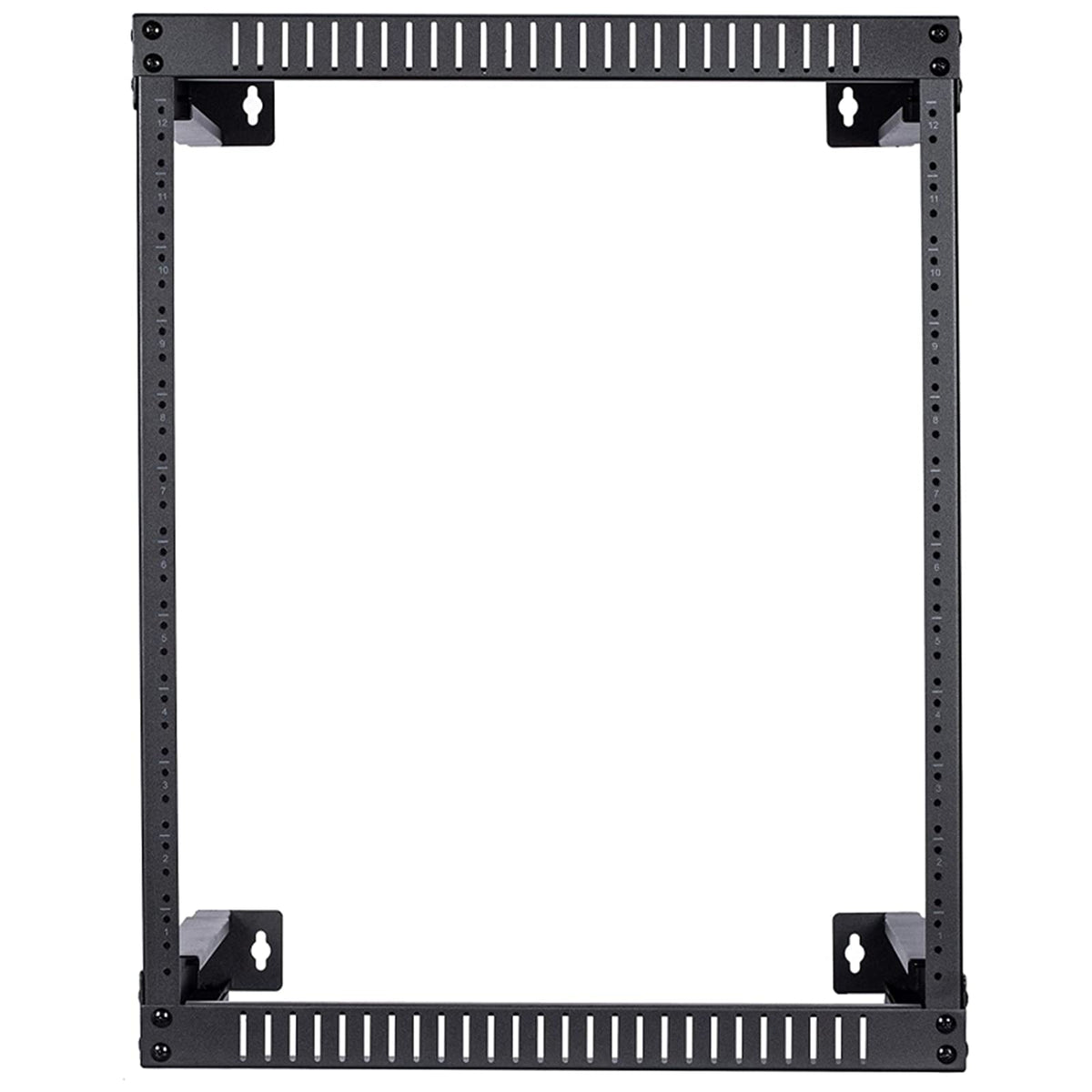 TECHTOO Wall Mount Rack 12U Adjustable Depth Open Frame 19Inch Server Equipment Rack Heavy Duty Patch Panel Bracket Network Equipment Rack (Adjustable 12U)