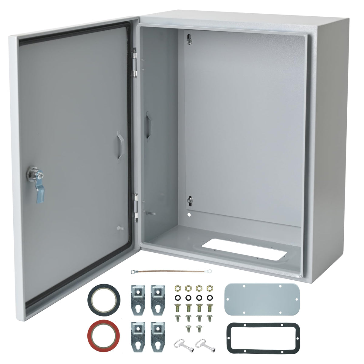 Waterproof Electrical Enclosure 24 x 24 x 12 inches, Outdoor Electrical Box Weatherproof, Electrical Junction Box with Reinforced Lock