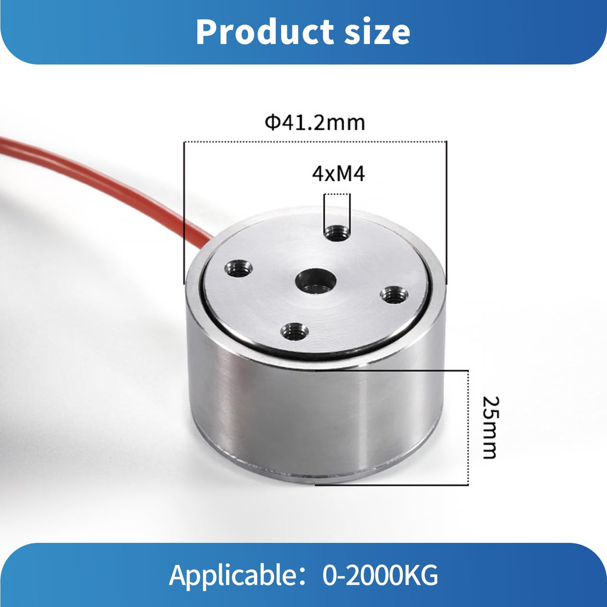 Mini Load Cell Sensor with Indicator Transmitter Amplifier Display,Test Compression Force Weight Pressure Sensor Range 20kg-2000kg (0-20KG with Amplifier)