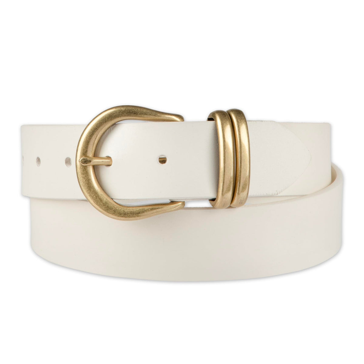 Levi's Women's Casual Double Metal Loop Belt, White, X-Large