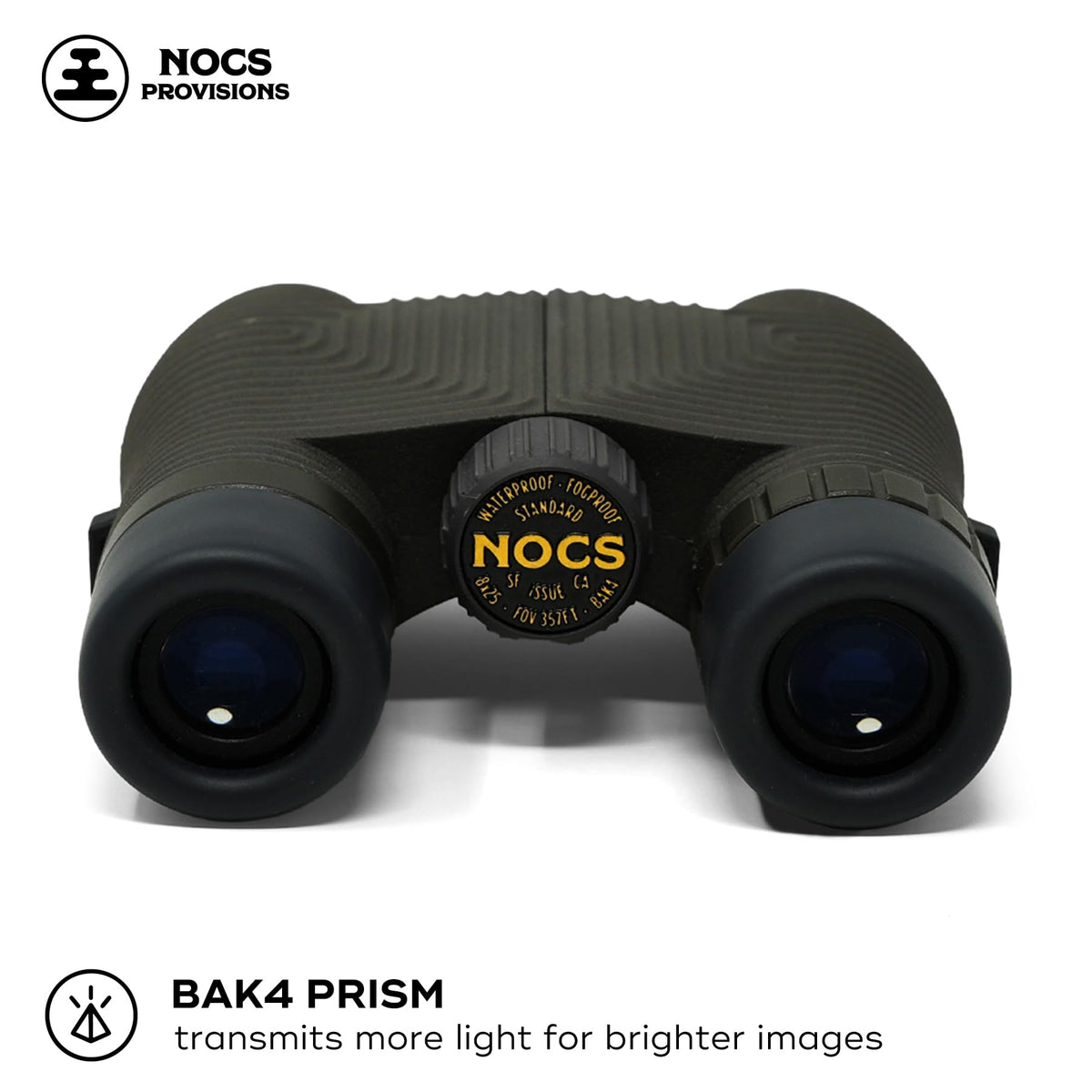 Nocs Provisions Standard Issue 8x25 Waterproof Binoculars, 8X Magnification, Bak4 Prism, Wide View Multi-Coated Lenses for Bird Watching, Hiking & Backpacking - Charcoal Black