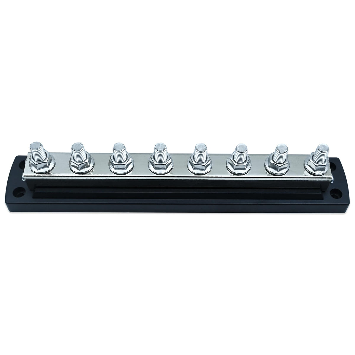 2107 Powerbar 600A Power Distribution Block, Compatible with Blue sea Systems, 8 x 3/8″ Terminal Studs, 600A 300V AC / 48V DC, Tin-Plated Copper Bus Bar, Heavy Duty for Marine, Automotive, RV, Solar