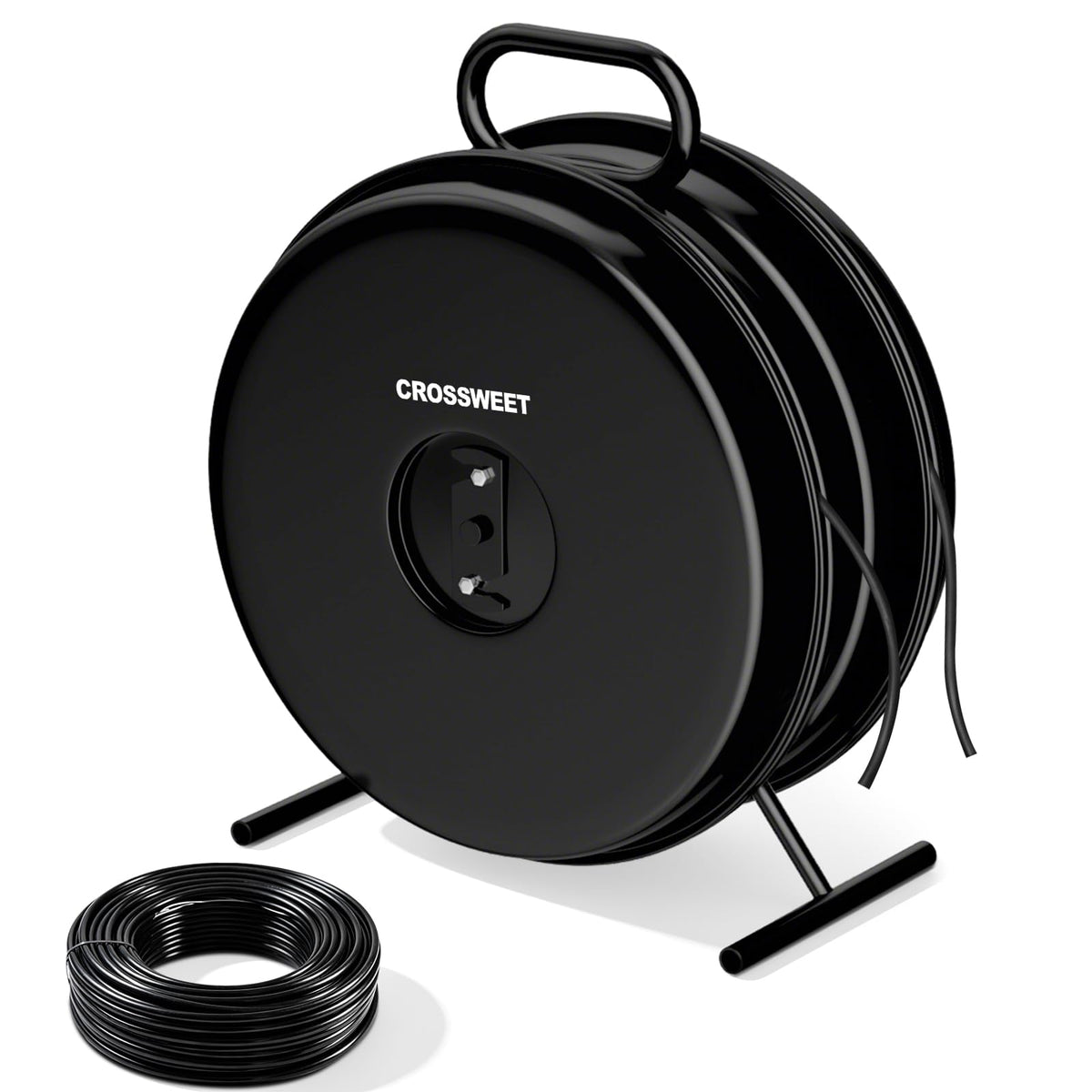 Upgraded 415D Wire Dispenser Wheel, Dual Capacity 2-Reel Wire Dispenser with Easy Grip Handle & Aluminum Reel, Compatible with 250ft 14/2 14/3 14/4 12/2 12/3 10/2 Electrical Wire Rolls
