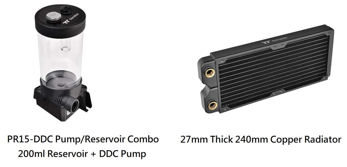 Thermaltake Pacific C240 Ddc Res/Pump 5V Motherboard Sync Copper Radiator PETG Hard Tube Water Cooling Kit CL-W242-CU12SW-A