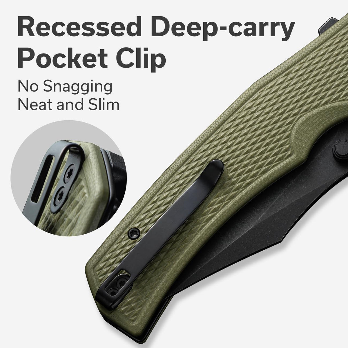 CIVIVI Vexillum Folding Knife for Outdoor and EDC, Flipper Pocket Knife with Thumb Stud Opener, 3.81" Nitro-V Blade Milled G10 Handle for Men C23003D-2