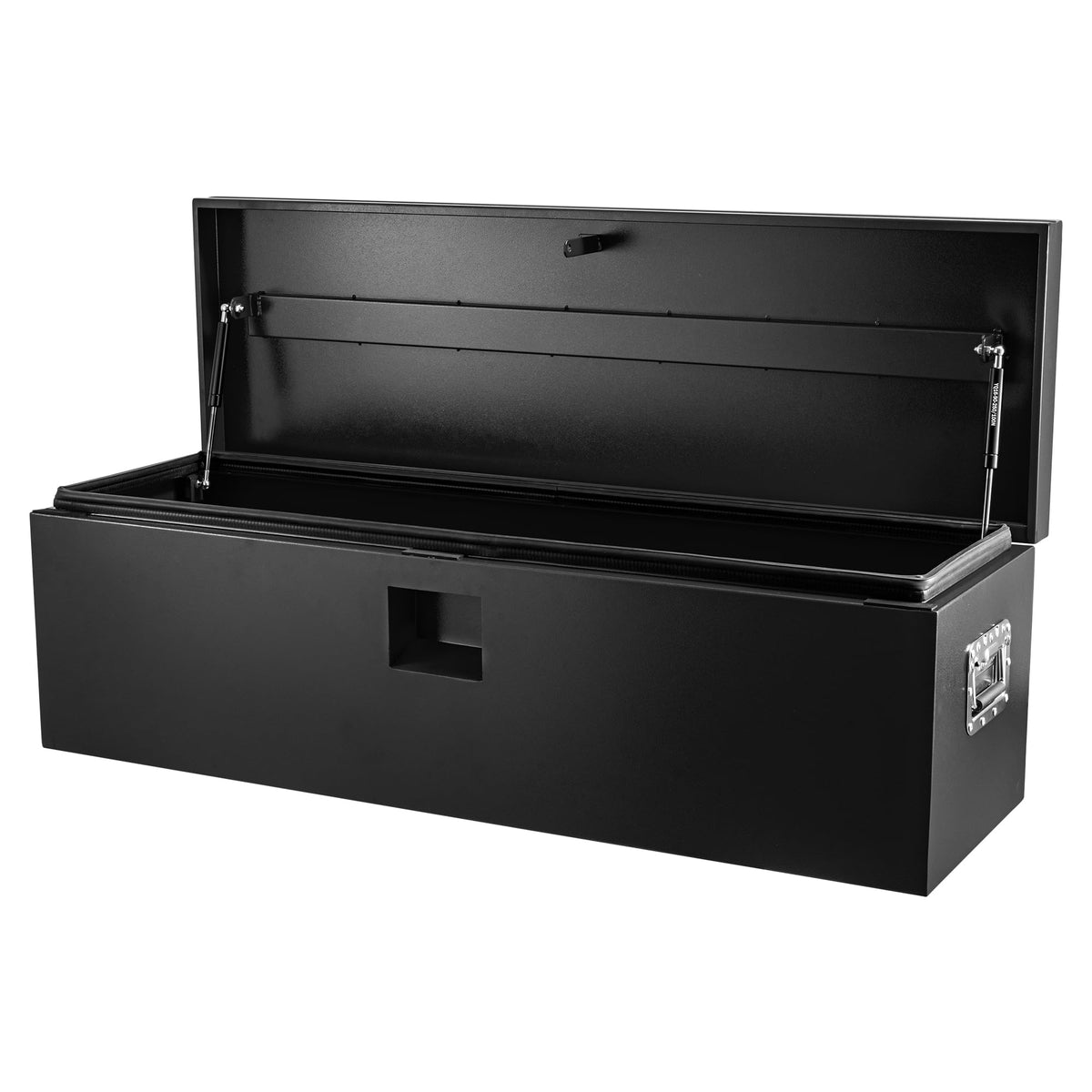 ExploreHorizon Industrial Steel Truck Tool Box w/Gas-Shock Lid, Pry-Resistant Security & Weatherproofing Toolbox Organizer Chest Fits Pickup, Truck Bed, RV, Trailer