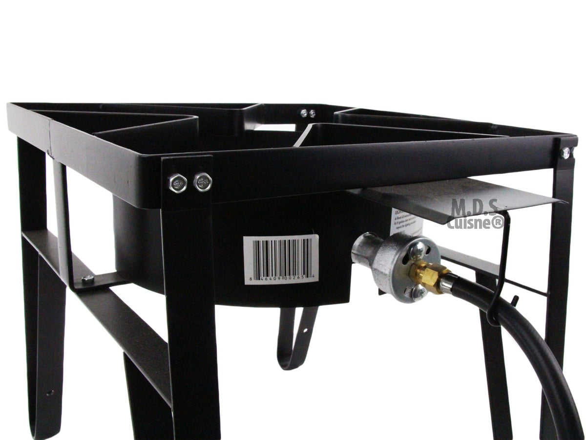 M.D.S Cuisine Cookwares Single High Pressure Gas Burner Square Patio Outdoor Stove Propane Camping Heavy Duty