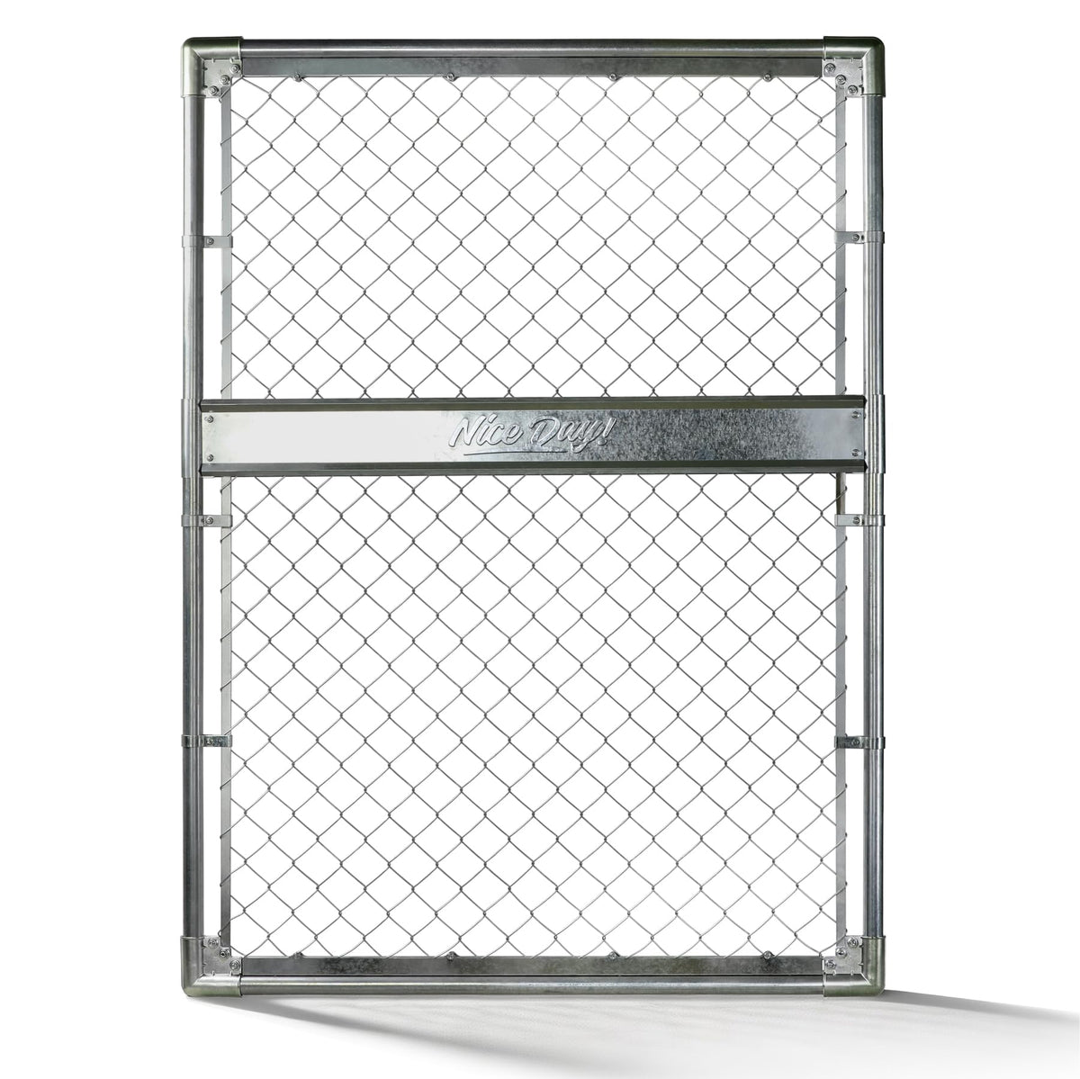 4x5FT(43.3" W x 59.0" H) Heavy Duty Chain Link Gate Easy Installation, Galvanized Steel Chain Link Gate Kit for Yard丨Pet Enclosure丨Backyard（Includes Galvanized Steel Pipes）