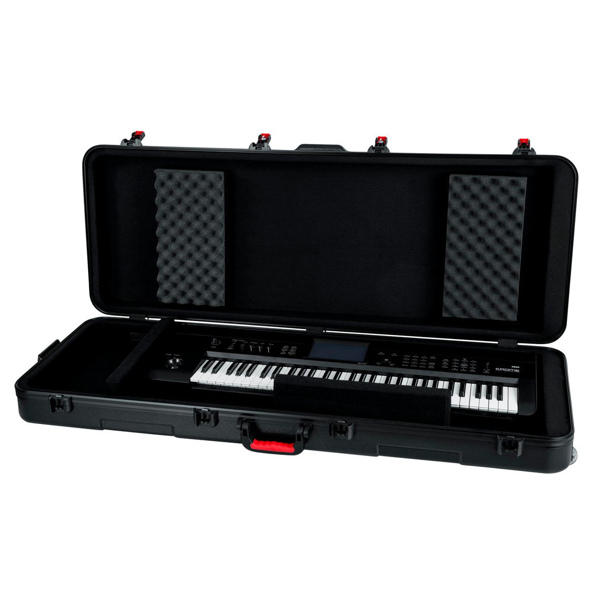 Gator Cases Frequent Flyer's Series Molded Flight Case for 76-Note Keyboards with TSA Approved Locking Latches and Recessed Wheels, (GTSA-KEY76)