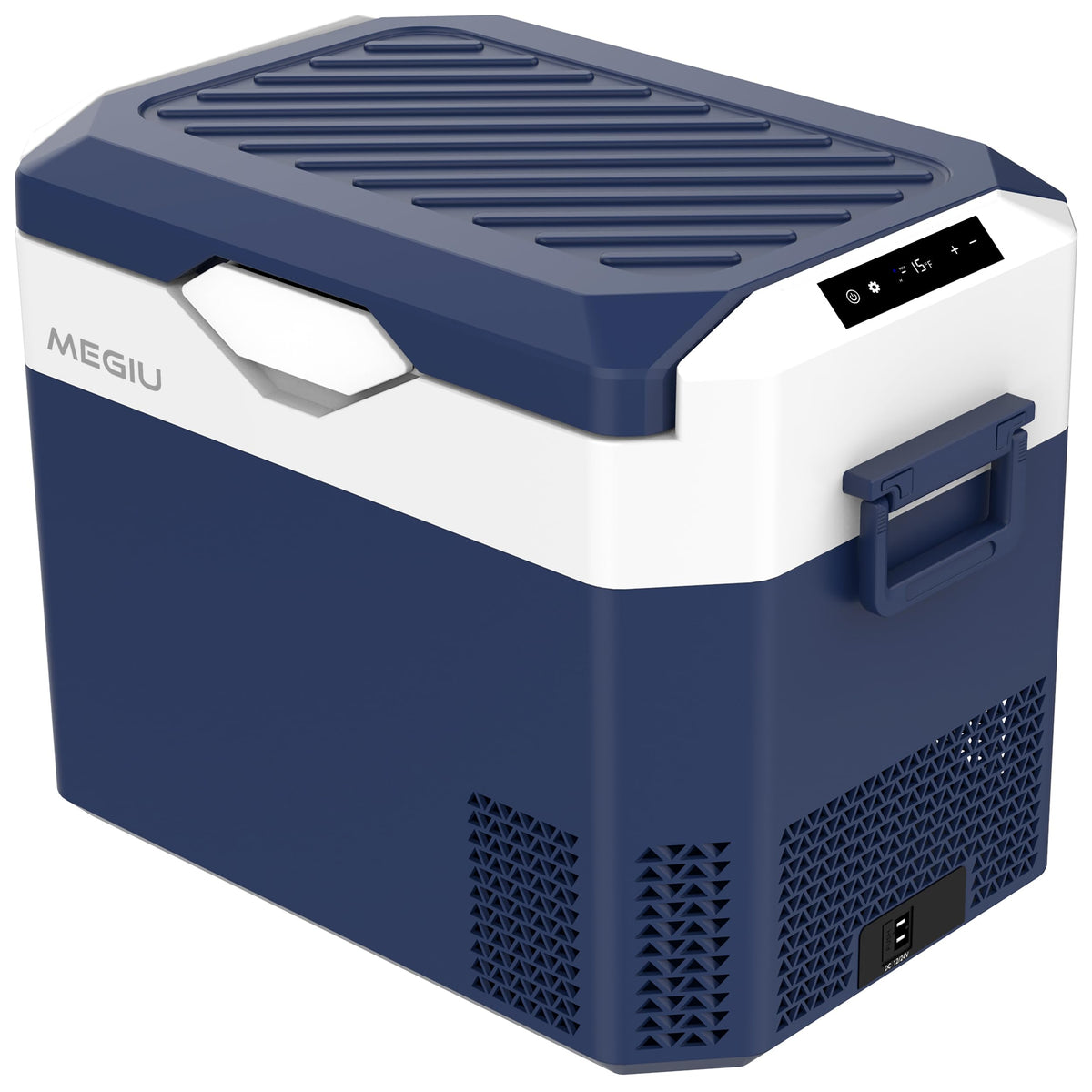 Megiu Car Refrigerator Portable 12V Fridge 32 Quart 12 Volt Freezer Compressor Cooler 12V/24V DC 110～240 V AC for Truck Van RV Camper SUV and Home Use